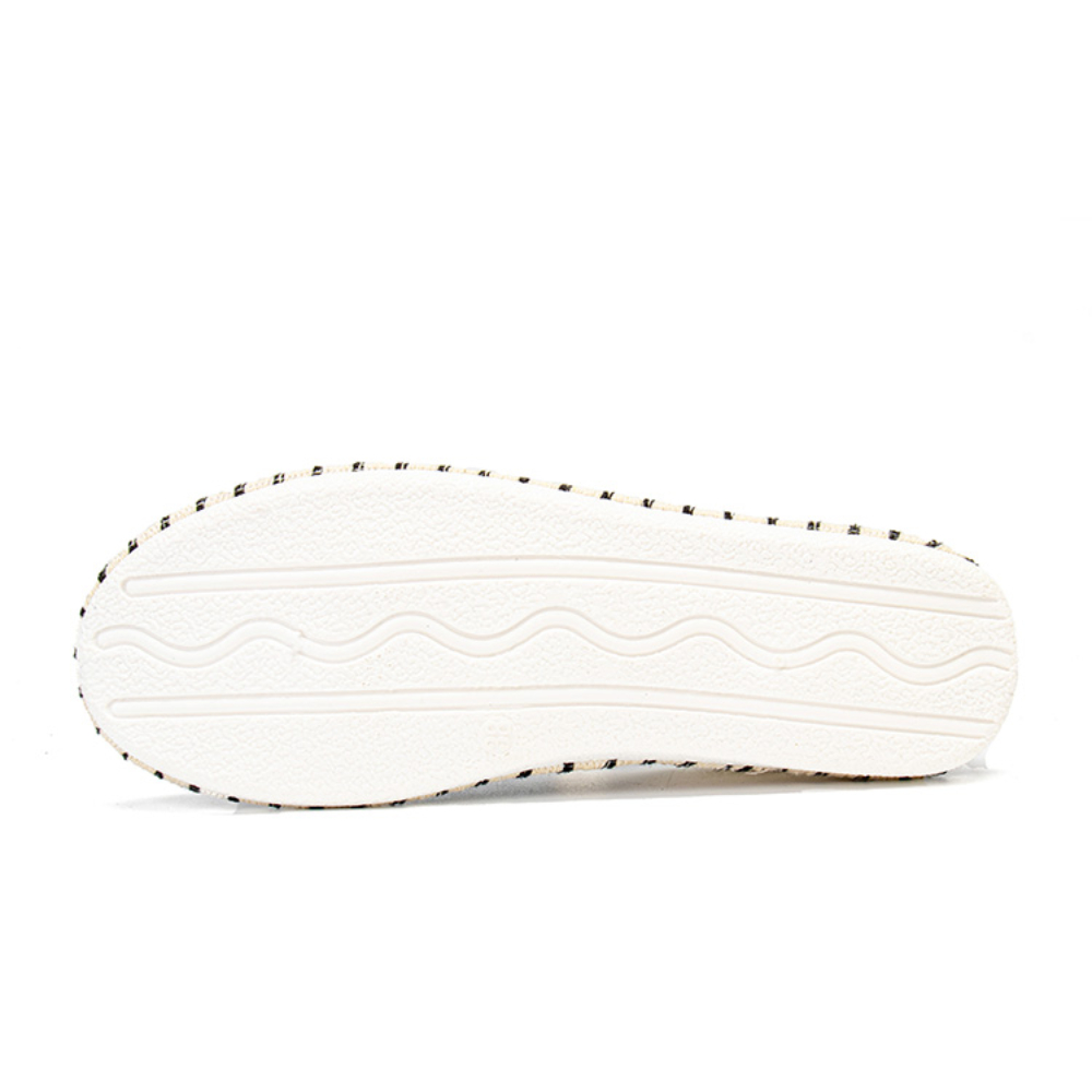 Women Pattern Slip On Comfy Hand Stitching Casual Flat Loafers Shoes